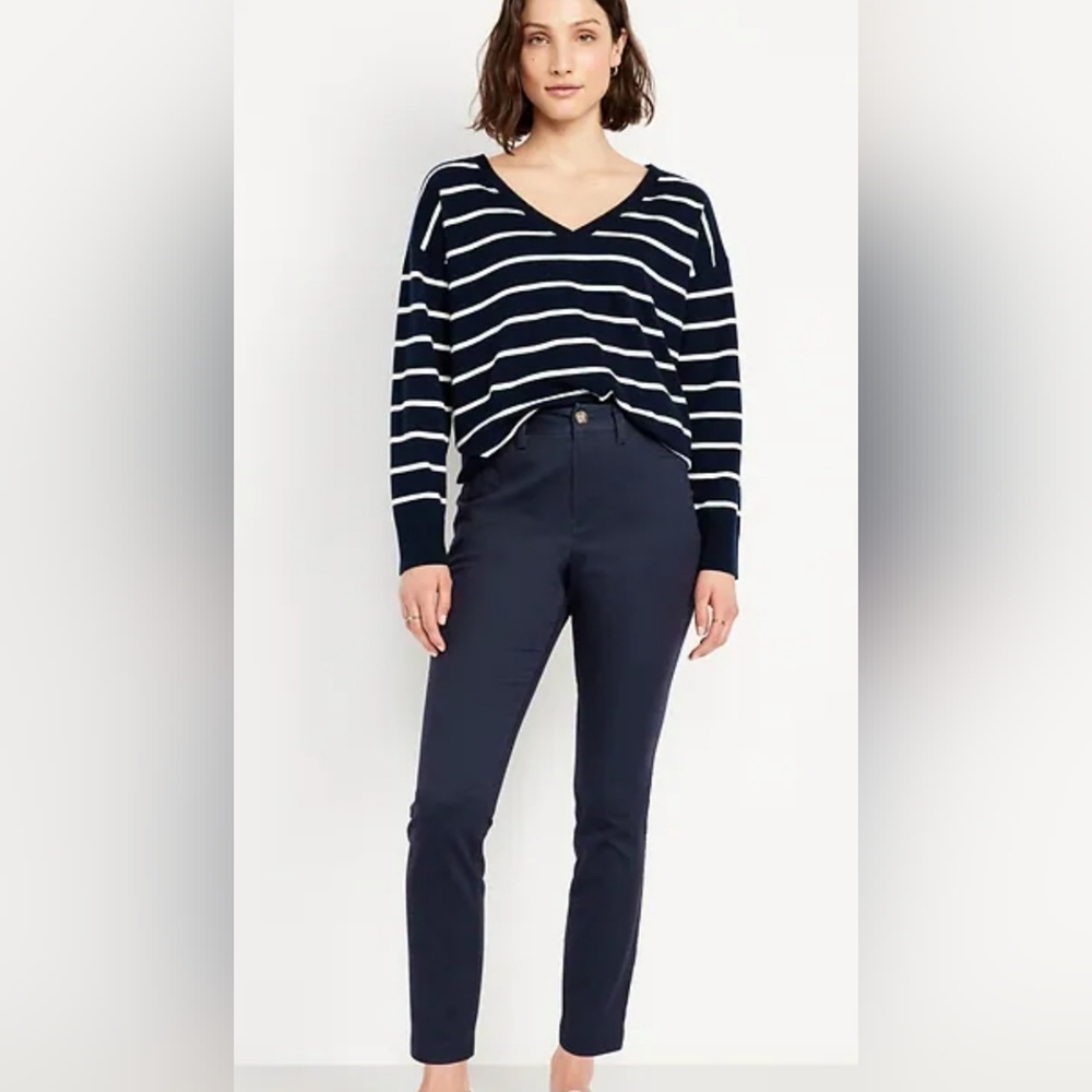 Old Navy Skinny Stretch Navy Pants 16 NWT